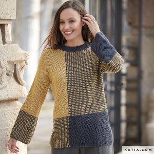 pattern knit crochet woman sweater autumn winter katia 6092 10 g