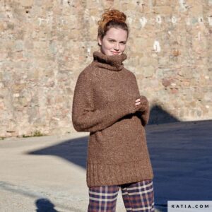 pattern knit crochet woman sweater autumn winter katia 5017 2 g